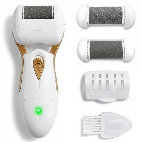Miniatura 12 de Herramienta eléctrica para eliminar callos de pies para piel muerta y talones agrietados, molinillo de pies a batería con rodillo reemplazable