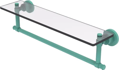 Miniatura 21 de Allied Brass WS-1TB/16-SN Estante de vidrio con toallero, 16 pulgadas x 5 pulgadas Níquel Satinado