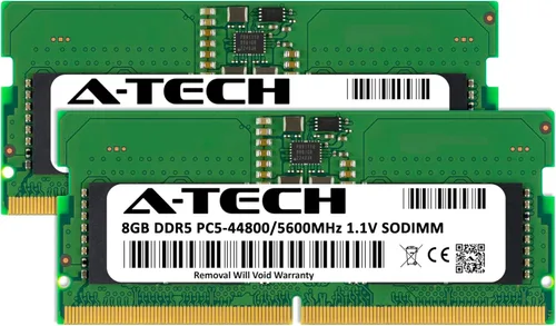 Miniatura 3 de A-Tech Kit de 16 GB (2 x 8 GB) DDR5 5600 MHz PC5-44800 CL46 SODIMM 1.1V sin ECC sin búfer SO-DIMM 262-Pin Computadora portátil Módulos
