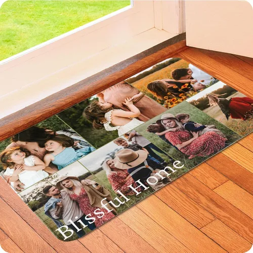 Miniatura 16 de Tapete personalizado para puerta con imagen, logotipo, nombre, texto, antideslizante, lavable, rectangular, personalizable con estampado, tapete