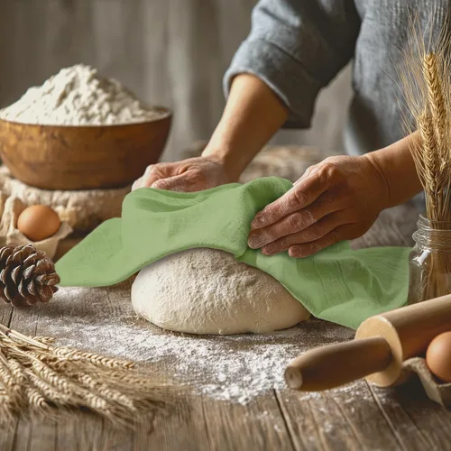 Miniatura 3 de Utopia Kitchen Paquete de 12 toallas de saco de harina verde salvia, 28 x 28 pulgadas, paños de cocina 100% algodón para limpiar y secar, paño