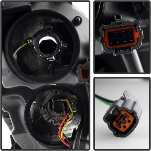 Miniatura 6 de ACANII - Para [modelo HID/Xenon] 2005-2006 Infiniti G35 Sedan G35X faros delanteros negros par conductor + lado del pasajero