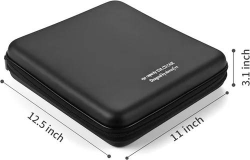Miniatura 7 de LIOVODE Funda para DVD, estuche de CD EVA, organizador de almacenamiento, portátil, protector de DVD, soporte para billetera para coche CD Holder