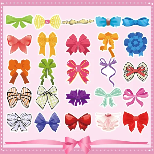 Miniatura 3 de 50 calcomanías de lazo de coqueta coloridas, bonitas calcomanías de vinilo con pajarita, calcomanías estéticas impermeables para adultos, mujeres