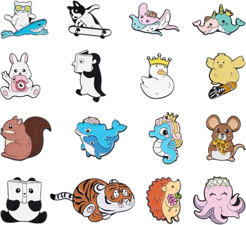 Miniatura 47 de Pandahall - Broches esmaltados de aleación con varios temas, broche de solapa, juego de pines esmaltados