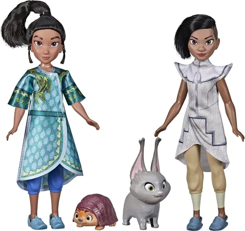 Disney's Raya and The Last Dragon Young Raya y Namaari Fashion Dolls 2 unidades, ropa de muñeca de moda, juguete para niños de 3 años en adelante