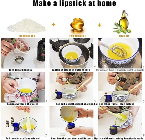 Miniatura 3 de Pellets de cera de abeja blanca de 10 libras para hacer velas, pastillas de cera de abejas para el cuidado del cabello, bálsamo labial, suministros