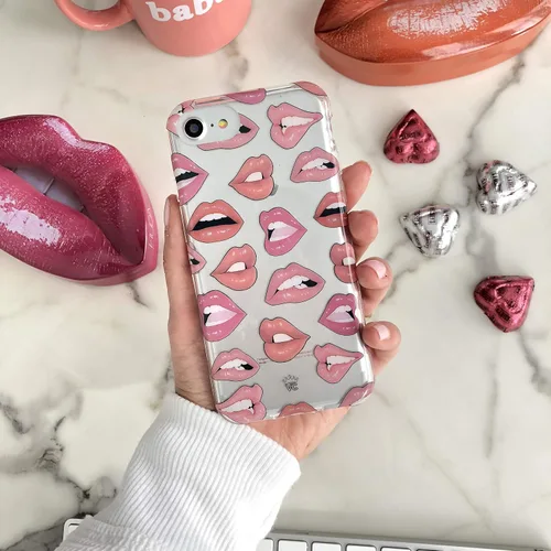 Miniatura 7 de VELVET CAVIAR Compatible con iPhone 7 Plus y iPhone 8 Plus Case Lips para mujeres y niñas, bonitas fundas protectoras transparentes (labios nudes)