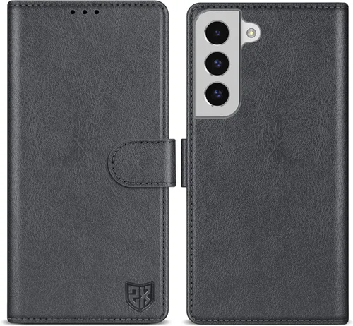 Miniatura 12 de ZZXX Funda tipo cartera para Samsung Galaxy S22 Ultra con bloqueo RFID, ranura para tarjetas, función atril, cierre magnético, funda protectora