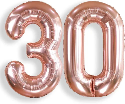 Miniatura 17 de AULE Globos grandes de 40 pulgadas con números 0 azules, globos grandes de números de aluminio, decoraciones de fiesta de cumpleaños de helio