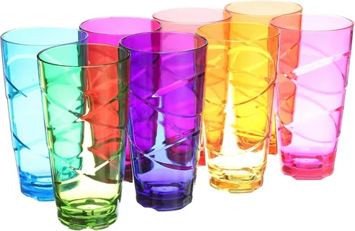 Miniatura 4 de CreativeWare Circus - Juego de 8 vasos de 24 onzas, multicolor (CIR08MULTI)