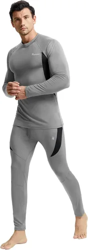 Miniatura 9 de romision 2 Pack Thermal Underwear for Men Long Johns Fleece Lined Hunting Gear Bottom Top Set Base Layer Cold Weather XS-4XL