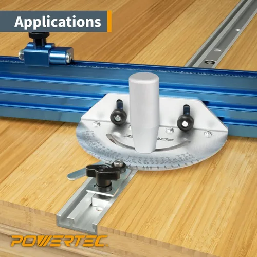 Miniatura 5 de POWERTEC 71365 Combo T-Track e inglete T-Track, 48
