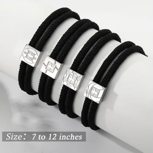 Miniatura 4 de Pulsera cruz de béisbol/fútbol/baloncesto/fútbol americano de Lydow para graduación, para niños, hombres, hijos, jugadores, equipo, amantes, nietos
