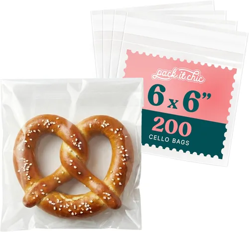 Miniatura 10 de Bolsas de celofán autosellantes de 3 x 4 pulgadas (paquete de 1000) – Bolsas transparentes para galletas con sello para embalaje de productos