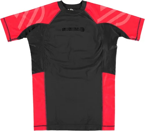Miniatura 8 de Sanabul Esencial manga corta Rash Guard MMA BJJ Wrestling Grappling Jiu Jitsu Rojo