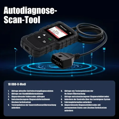 Miniatura 4 de LAUNCH Millennium 30 OBD2 escáner, lector de código de coche con funciones OBD2 completas, herramienta de diagnóstico de coche de luz