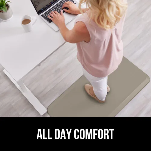 Miniatura 7 de GORILLA GRIP Alfombrillas de cocina cómodas y acolchadas para el suelo, superficie suave impermeable y resistente a manchas, alfombrilla antifatiga