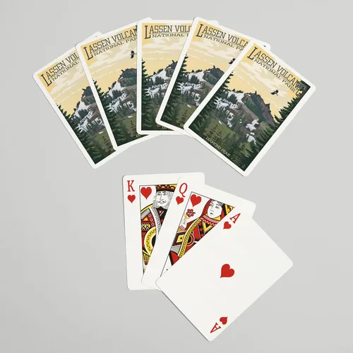 Miniatura 7 de Lantern Press Lassen Volcanic National Park, California, Diamond Peak (52 cartas de juego, baraja de cartas de tamaño póquer con comodinos)