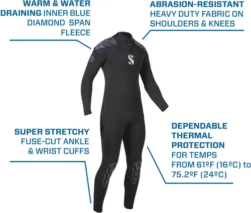 Miniatura 4 de SCUBAPRO Everflex Yulex - Vaporizador de buceo, para hombre, 3/0.079 in