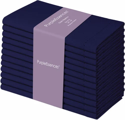 Miniatura 9 de PurpleEssences Juego de 6 servilletas de tela de vainica, 100% algodón, suaves, duraderas, lavables, ideales para bodas, Navidad, vacaciones
