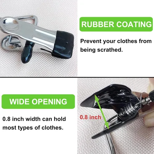 Miniatura 5 de Clips para colgar botas, paquete de 16 ganchos de lavandería, clips para colgar ropa, alfileres de armario, abrazaderas organizadoras, calcetines