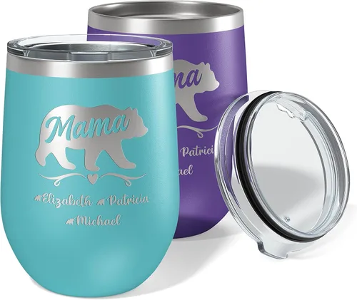 Miniatura 25 de Vaso de Mamá Oso, vaso personalizado para mamá Oro Rosa