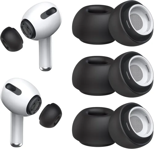 Miniatura 21 de [3 pares] Puntas de repuesto para los oídos para Airpods Pro y Airpods Pro de 2ª generación con orificio de reducción de ruido, puntas de silicona
