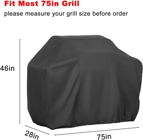 Miniatura 2 de Cubierta para Parrilla, 75 Pulgadas de Servicio Pesado Impermeable Resistente a UV Cubierta para Parrilla BBQ para Parrilla al Aire Libre