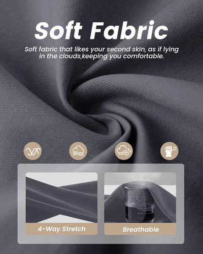 Miniatura 4 de NexiEpoch - Paquete de 4 leggings suaves para mujer, con bolsillos, control de abdomen y cintura alta, pantalones capri para yoga y ejercicio
