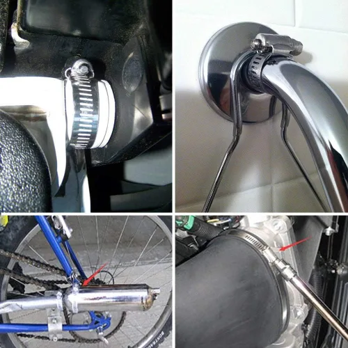 Miniatura 7 de ZIPCCI Abrazadera de manguera, paquete de 25 abrazaderas de manguera de línea de combustible de engranaje helicoidal de acero inoxidable