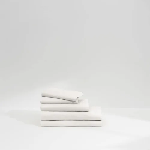 Miniatura 3 de Casper Sleep - Juego de sábanas de percal para cama individual, color blanco
