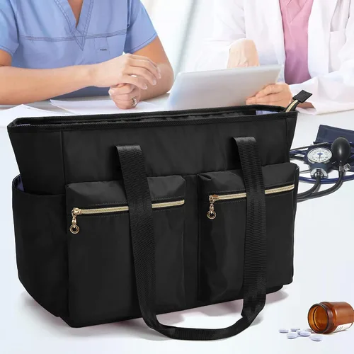 Miniatura 27 de Damero Bolsa de enfermera con funda para laptop para el trabajo y el cuidado del hogar, estudiantes de medicina
