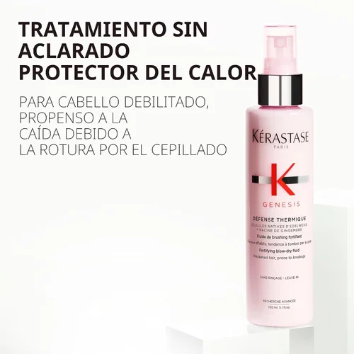 Miniatura 2 de Kerastase Genesis Thermique Primer para Secado con Secador, Protector Térmico para Cabello Débil o Dañado, Anti-Rotura, Desenreda e Hidrata sin