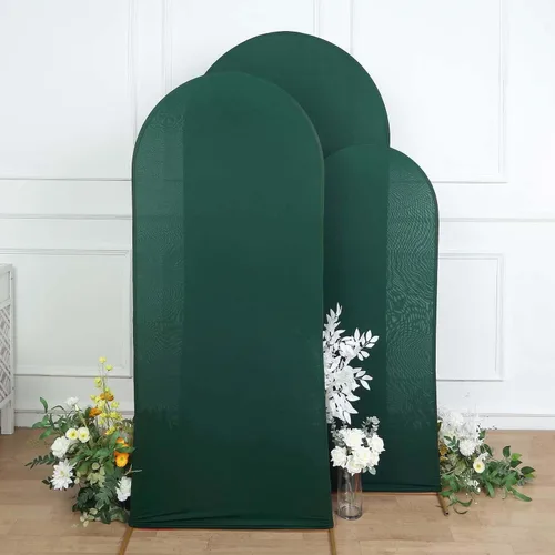 Miniatura 15 de Efavormart Juego de 3 Fundas de Arco de Boda de Spandex Lavanda Mate Ajustadas para Soportes de Telón de Fondo Chiara de Parte Superior Redonda