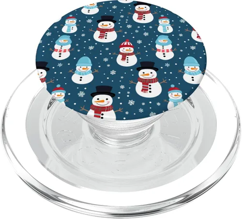 Miniatura 8 de Lindos muñecos de nieve vintage, Navidad, vacaciones, invierno, tema, muñeco de nieve, PopSockets estándar PopGrip