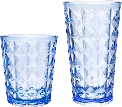 Miniatura 14 de KLIFA - CUPID- Juego de 6 vasos acrílicos de 16 onzas, sin BPA, apilables, aptos para lavavajillas, transparente