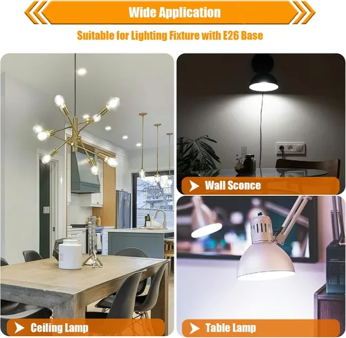 Miniatura 7 de Paquete de 16 Bombillas LED Edison Equivalente a 40W, Bombilla de Filamento LED Regulable de 4W, Bombilla de Luz ST19 5000K Luz de Día, 450LM E26
