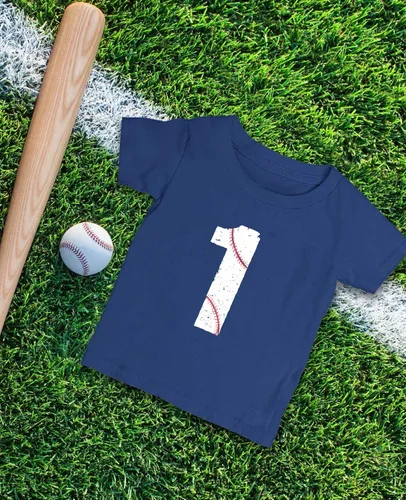 Miniatura 3 de Camiseta de béisbol número 1 para el primer cumpleaños, regalos para niños de un año