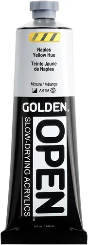 Miniatura 24 de GOLDEN OPEN Acrílicos de secado lento, Siena cruda, tubo de 2 fl oz, Pintura acrílica profesional, semiopaca Tierra de sierra natural