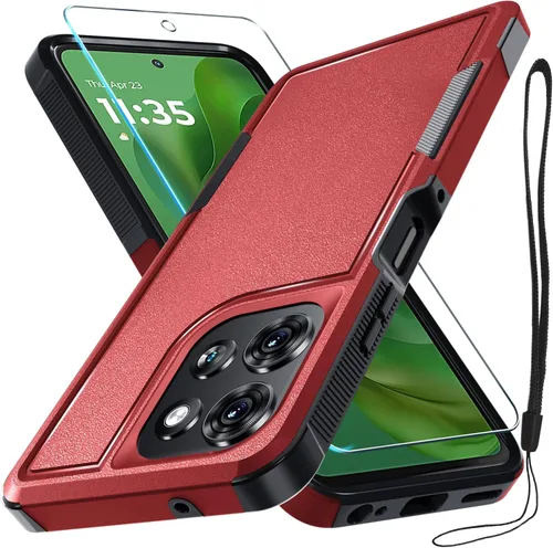 Miniatura 16 de Funda compatible con Moto G 5G 2024, cuerpo completo, resistente, resistente, a prueba de golpes, con correa de cordón, protector de pantalla
