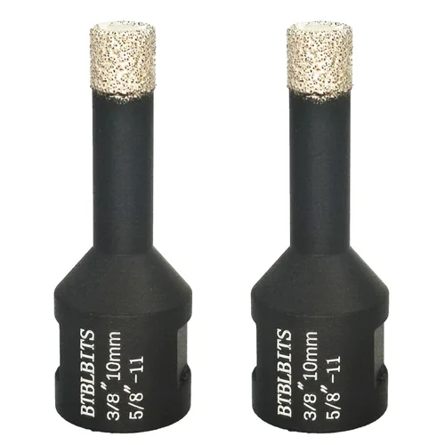 Miniatura 9 de Broca de núcleo de diamante seco de 1 pulgada (0.984 in), brocas de rosca 5/8-11 para azulejos, amoladora angular soldada al vacío, sierra