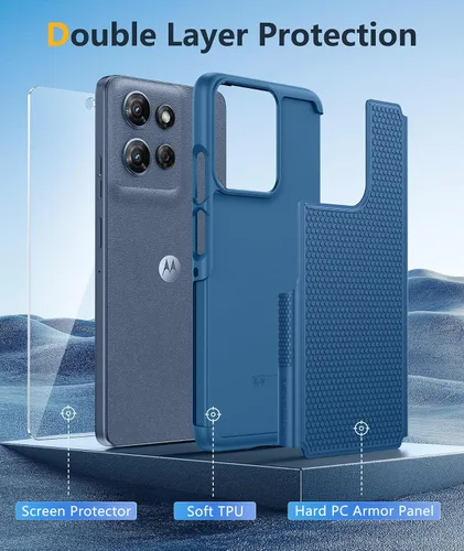 Miniatura 1078 de FNTCASE Funda para iPhone 17 Pro: Fundas delgadas translúcidas de color azul claro compatibles con MagSafe, protección completa de la cámara