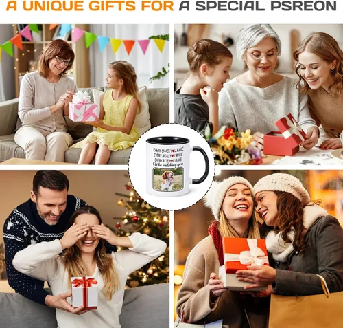 Miniatura 7 de Taza de café personalizada con nombre de foto de mascota, 11 onzas, regalos personalizados de cumpleaños de Navidad para amantes de los perros, taza