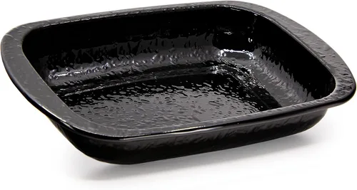 Miniatura 11 de Golden Rabbit Enamelware - Molde para hornear, 3 cuartos de galón, Black Swirl
