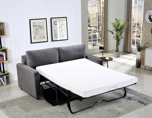 Miniatura 3 de Container Furniture Direct Rosina Sofá cama convertible con colchón de resortes interiores y marco de metal duradero, capacidad de 500 libras, sofá