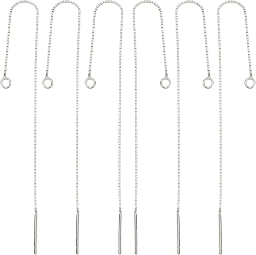 Miniatura 13 de Beebeecraft 10 unidades/caja de hilos de oreja de 4.055 in chapados en oro de 18 quilates, hilo largo para tirar de cadena larga con lazo para hacer