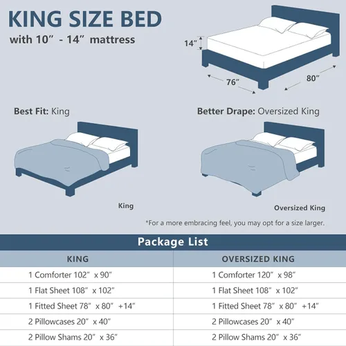 Miniatura 6 de CozyLux Juego de ropa de cama con edredón tamaño King color marrón - Juego de 7 piezas en una bolsa, juego de cama suave de lujo para todas