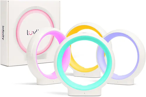 Miniatura 17 de LuvLink Infinity Voice v2 Send Sounds & Color - Lámpara de amistad galardonada (juego de dos, blanco)