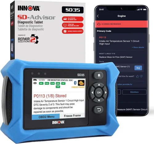 Innova Escáner SD35 OBD2 – ABS, SRS, TPMS y lector de código de motor de verificación, datos en vivo, todos los diagnósticos del sistema, compatible